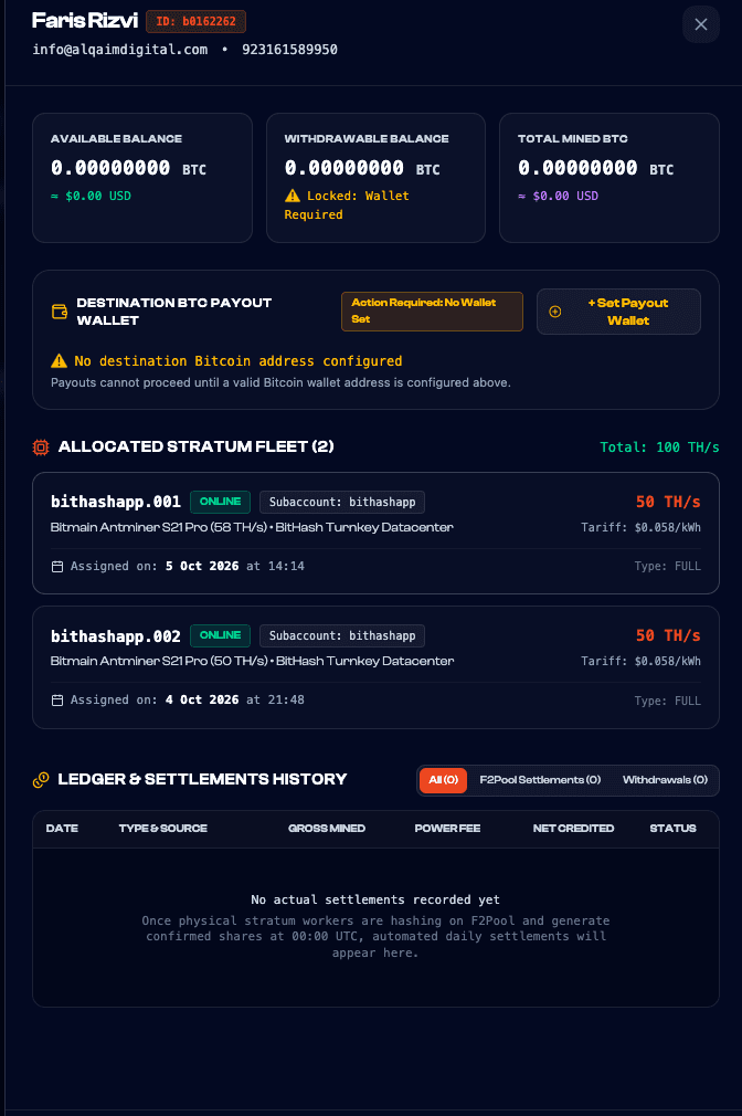 BitHash KYC and Wallet Binding Verification Console