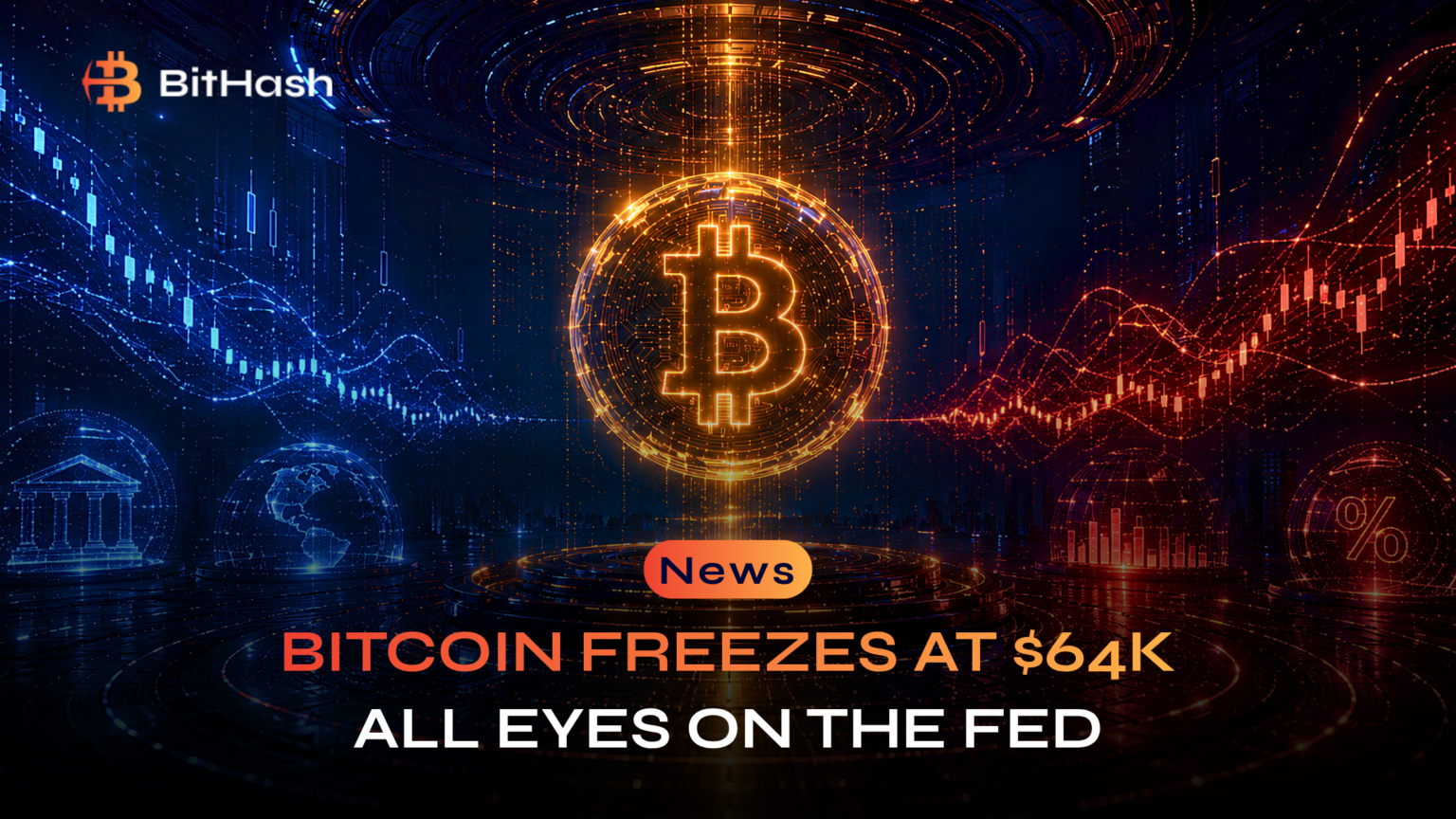 BITCOIN FREEZES AT $64K