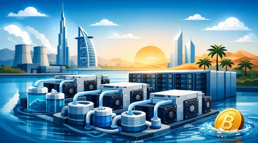 Hydro cooling mining